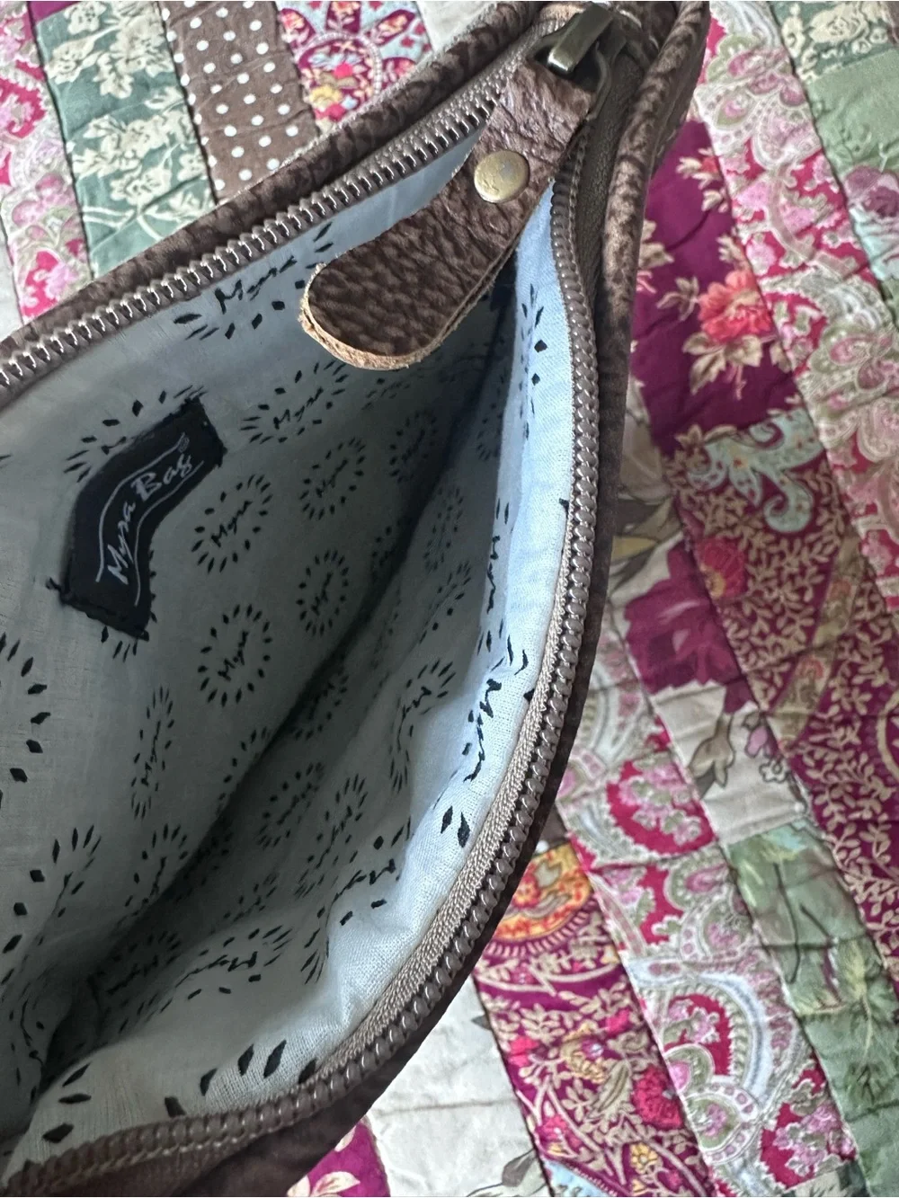 Myra Bag Paisley Patterned Wristlet Clutch with Tassel